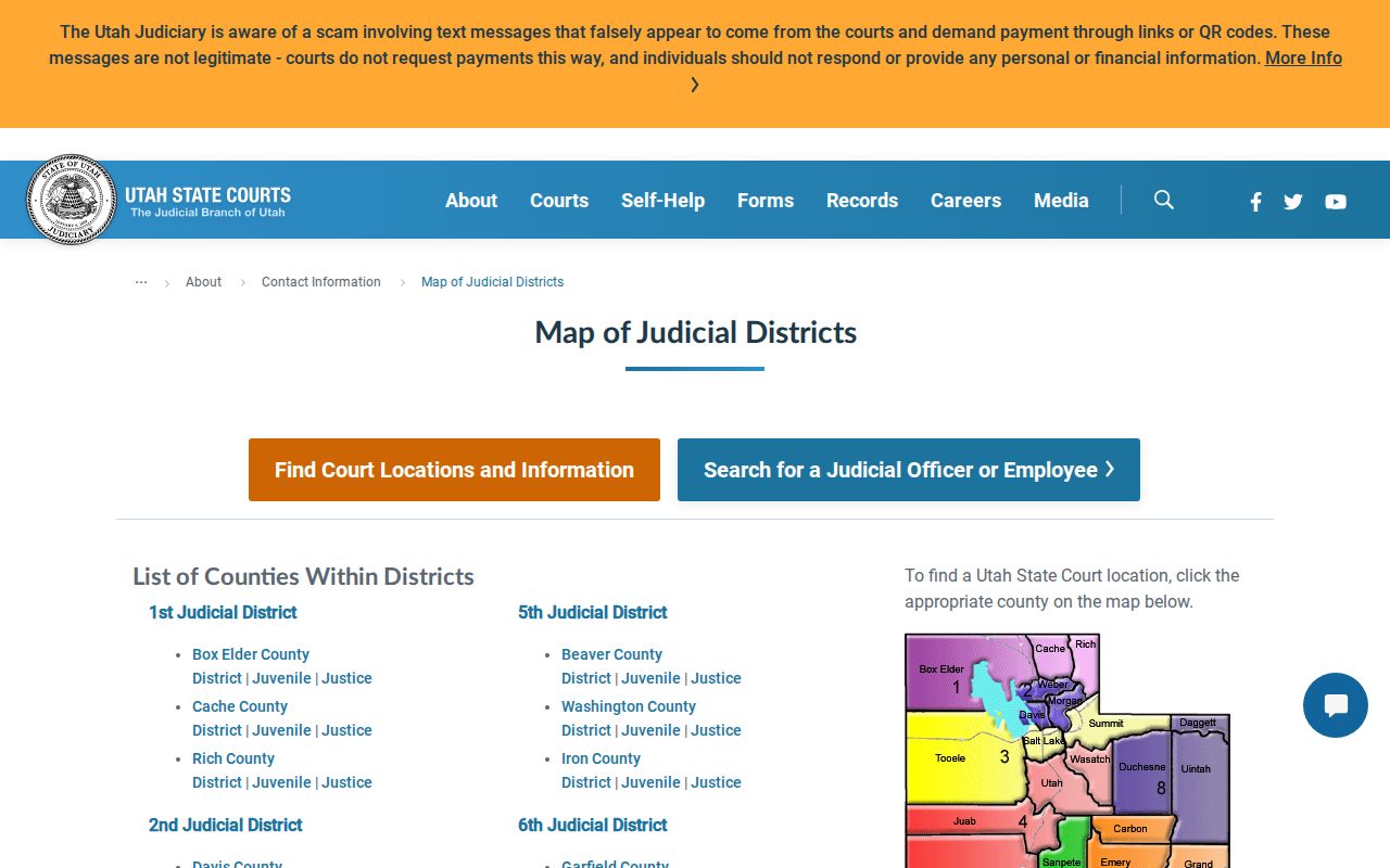 Cache County court docket First Judicial District map