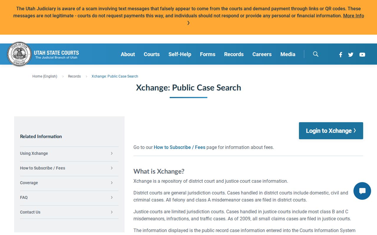 Cache County court docket XChange overview